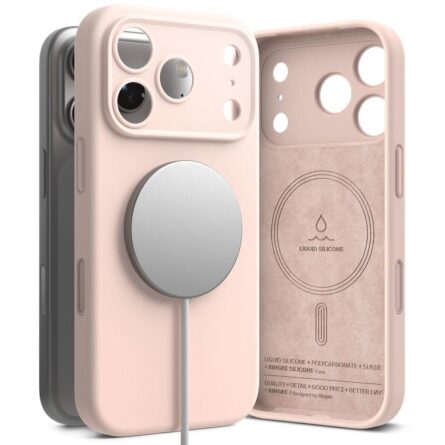 Θήκη κινητού Ringke Silicone Magnetic MagSafe for iPhone 17 Pro / 18 Pro Pink Sand