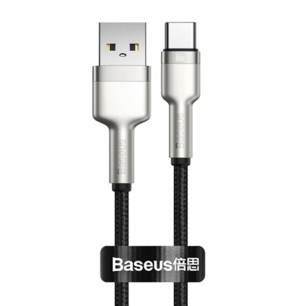 Baseus Data Cable Cafule Series Metal USB to Type-C, Super Fast Charging, 66W, 6A, 0,25cm Black