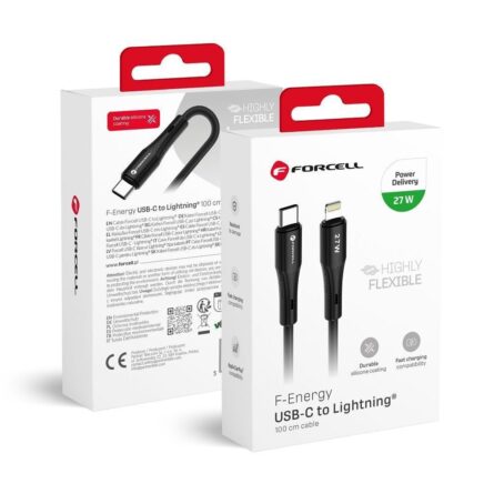 Καλώδιο Forcell F-Energy C346 Type-C to Lighting PD 3A 27W Silicone 1m Black