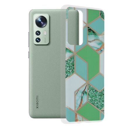 Θήκη κινητού Techsuit Marble Series for Xiaomi 12 / 12X Green Hex