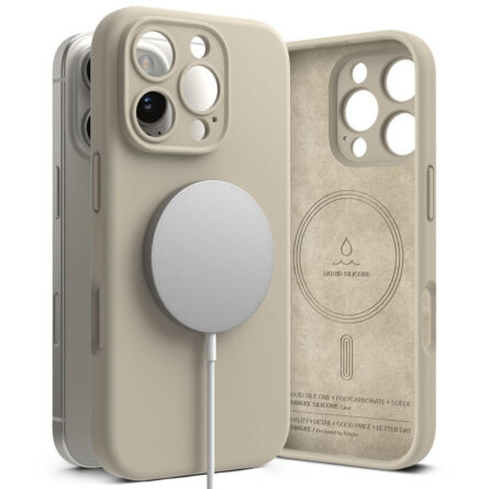 Θήκη κινητού Ringke Silicone Magnetic MagSafe for iPhone 16 Pro Max Stone