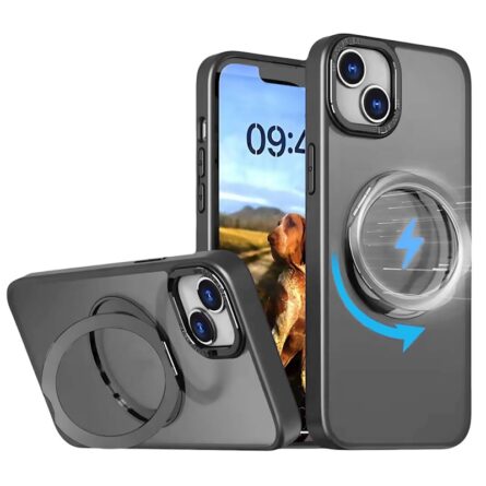 Θήκη κινητού Oem Mag Ring Rotating for iPhone 16 6,1" Black