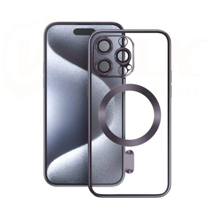 Θήκη κινητού Vmax Electroplating Mag TPU for iPhone 16 Pro 6,3" Purple