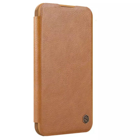 Θήκη κινητού Nillkin Qin Prop Leather for iPhone 16 Brown