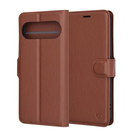 Θήκη κινητού Techsuit Leather Folio for Google Pixel 9 Pro / 9 Brown