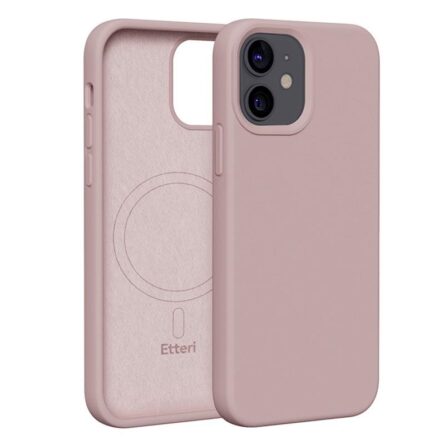 Θήκη κινητού Etteri Silicone Mag for iPhone 12 / 12 Pro 6,1" Light Pink