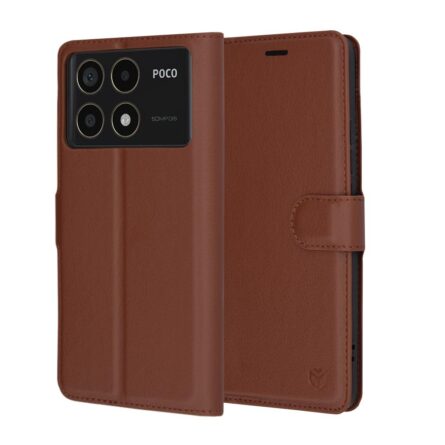 Θήκη κινητού Techsuit Leather Folio for Xiaomi Poco F6 Pro Brown
