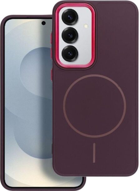 Θήκη κινητού Forcell Frame Mag Cover Compatible with MagSafe for Galaxy A52 / A52s Purple