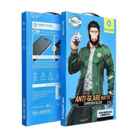 Προστασία οθόνης κινητού Blueo 5D Mr. Monkey Glass for Apple iPhone 17 Pro Max Black Strong Matte