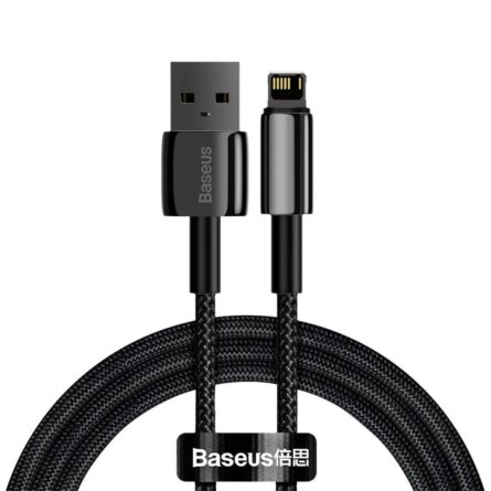 Baseus Data Cable Tugsten Gold USB to Lightning, 2.4A, 1m Black