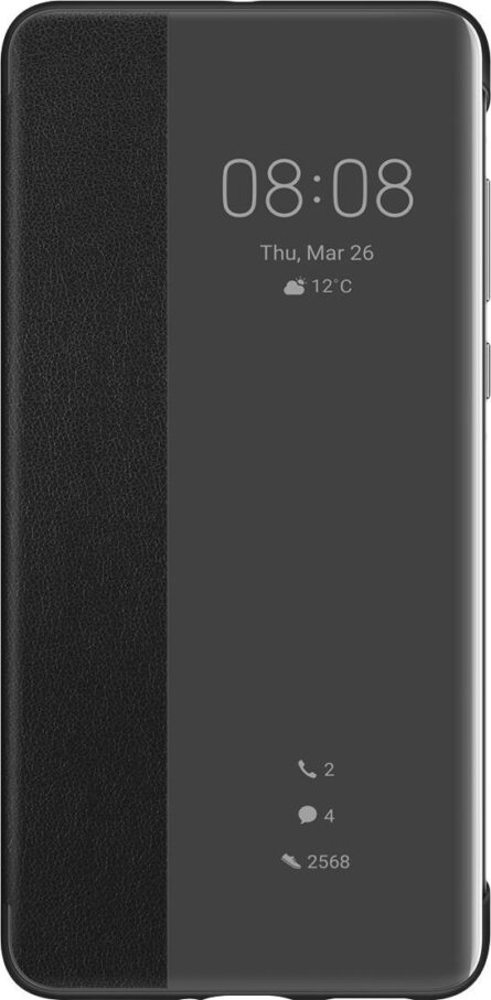 Θήκη κινητού Huawei Smart View Flip  for Huawei P40 Book Black With Clear View