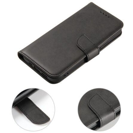 Θήκη κινητού Hurtel Magnet Cover for TCL 30 SE Flip Cover Wallet Stand Black