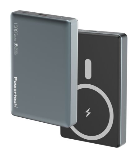 Powerbank Powertech PT-1377 10000mah Magnetic Wireless 20W Grey