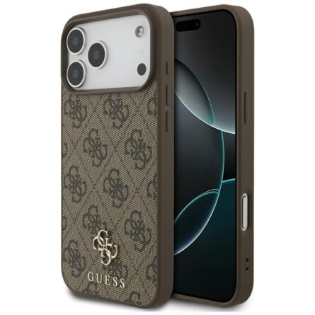 Θήκη κινητού Guess 4G Small and Classic Logo MagSafe for iPhone 17 Pro Max Brown