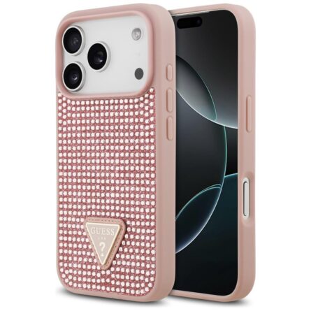 Θήκη κινητού Guess Rhinestone Triangle Logo for iPhone 17 Pro Pink