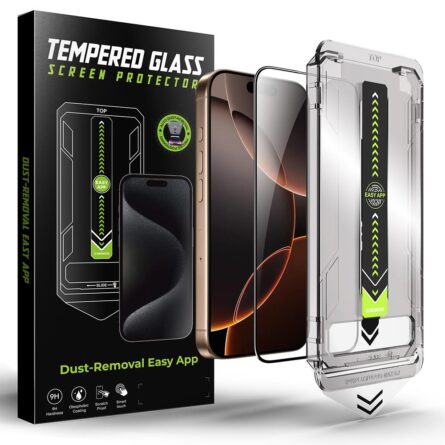 Προστασία οθόνης κινητού Techsuit TitanGlass FullCover for iPhone 15 Pro Max Black
