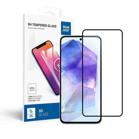 Προστασία οθόνης κινητού Blue Star 5D Tempered Glass for Samsung Galaxy A55 5G / S25 FE (full glue / case friendly) Black