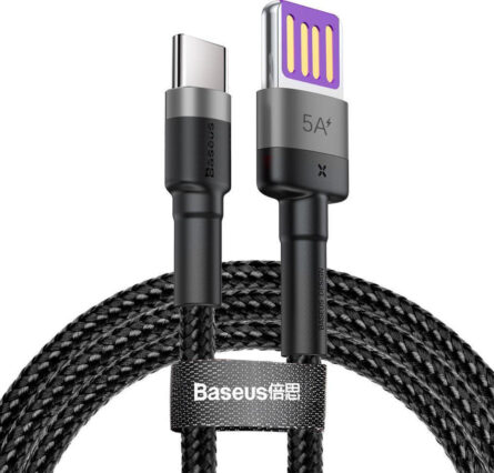 Καλώδιο Baseus Cafule USB to Type-C 40W 5A 1m Black-Grey