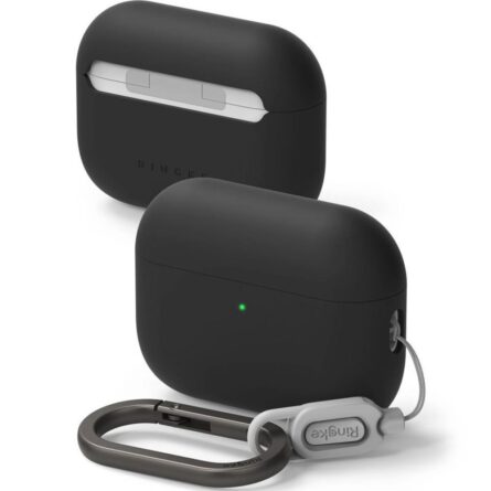 Θήκη Airpods Ringke Protection Onyx Magnetic for AirPods Pro 3 Non-Slip Texture Carabiner Hole Black