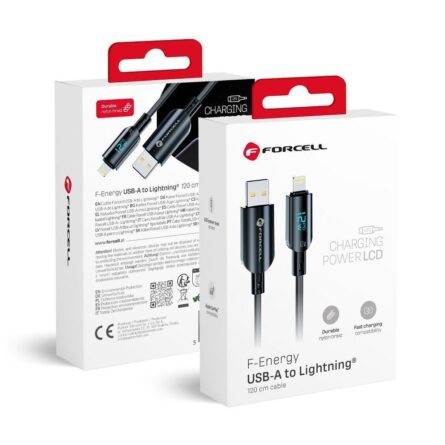 Καλώδιο Forcell F-Energy 2.4A 12W Digital C273 USB to Lighting 1.2m Black
