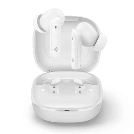 Ακουστικό Spigen Wireless Earbuds SA-TW P20 Bluetooth 5.2, Active Noise Cancelling, Microphone, Low Latency, Audio App White