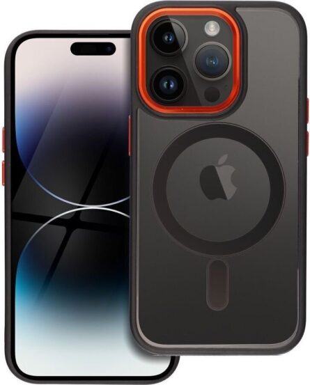 Θήκη κινητού Forcell Color Edge Mag Cover Compatible with MagSafe for iPhone 14 Pro Black Gold