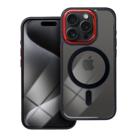 Θήκη κινητού Forcell Variete Mag Cover Compatible with MagSafe for iPhone 15 Pro Black Red