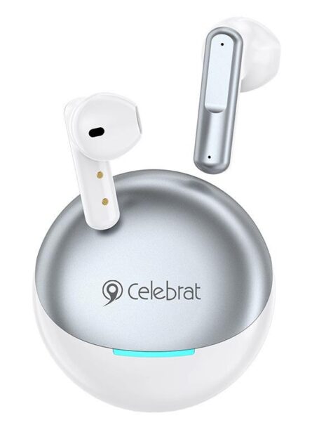 Ακουστικό Celebrat W61 True Wireless 13mm 25/200mAh White