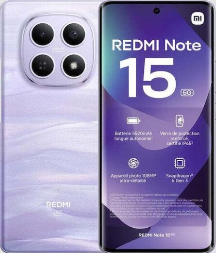 Smartphone Xiaomi Redmi Note 15 5G NFC Dual SIM (8/256GB) Mist Purple