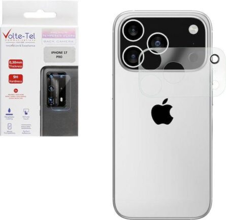 Προστασία Κάμερας Volte-Tel Tempered Glass for iPhone 17 Pro 6.3'' 9H 0.25mm 3D Curved