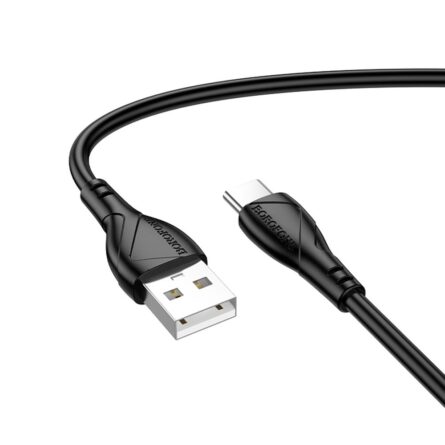 Καλώδιο Borofone Data Cable Energy Series USB to Type-C, PVC, 3A, 1m Black