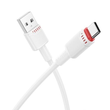 Καλώδιο Borofone Data Cable Beneficio Series Premium Line, USB to Type-C, High-quality, Fast Charging, 3A, 1m White