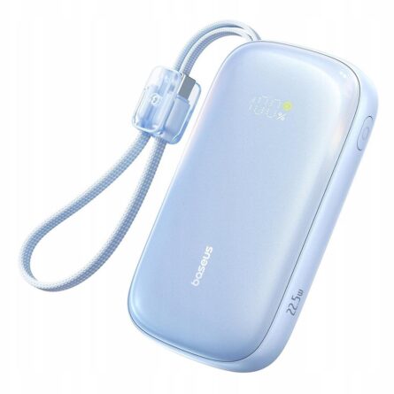 Powerbank Baseus EnerFill FC21 Qpow 3 Ultra with Detachable Cable, 20000mAh, 22.5W, USB, USB-C Galaxy Blue