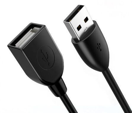 Καλώδιο Cabletime USB 2.0 Male to Female 1.5m Black