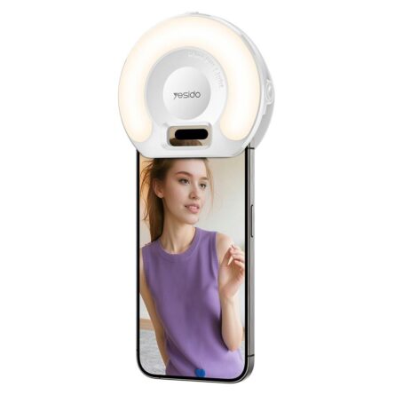 Yesido LED Selfie Light with Phone Clip (DH13) 400mAh, 6.8W, 3 Lights Mode White