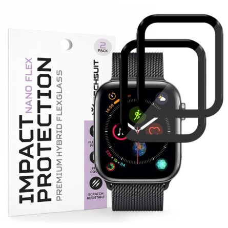 Προστασία οθόνης Smartwatch Techsuit Nano Flex (2 pack) for Apple Watch 4 / 5 /6 / SE / SE 2 / SE 3 44mm Black