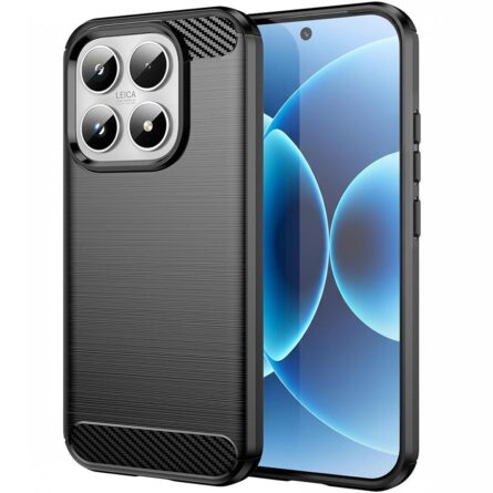 Θήκη κινητού Techsuit Carbon Silicone for Xiaomi 17 Black