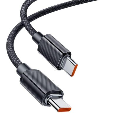 Mcdodo Data Cable Type-C to Type-C, Transparent Design, 100W, 5A, 1.2m Black