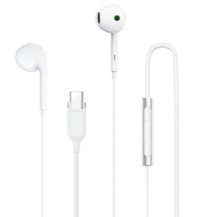 Ακουστικά Acefast Wired Earphones (L7) Type-C, Half-In-ear, with HD Microphone, Flexible, 1.2m White
