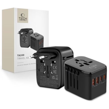 Αντάπτορας Tech-Protect TA200 Travel EU/UK/US/AU USB,Type-C Black