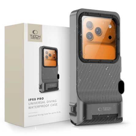 Θήκη κινητού Tech-Protect IPX8 Waterproof Universal Diving Grey/Black