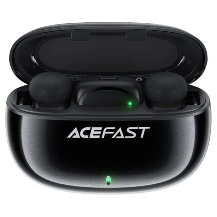 Μικρόφωνο Acefast Wireless Lavalier R2 Type-C Dual Mic Noise Reduction Rec Ultra-low Latency Black