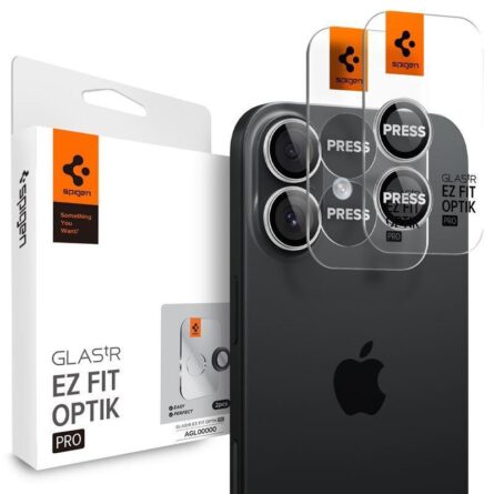 Προστασία Κάμερας Spigen Optik.tR EZ Fit Pro XL Camera Glass for iPhone 17/16 Plus/16 Silver 2 Pack
