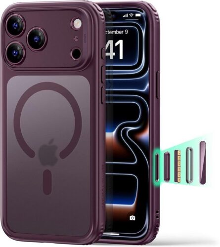 Θήκη κινητού ESR Classic Hybrid HaloLock for iPhone 18 Pro Max/17 Pro Max Frosted Deep Burgundy