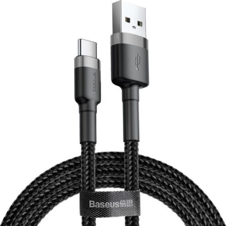Καλώδιο Baseus Cafule Cable Durable Nylon Braided USB to Type C 2m Black-Grey