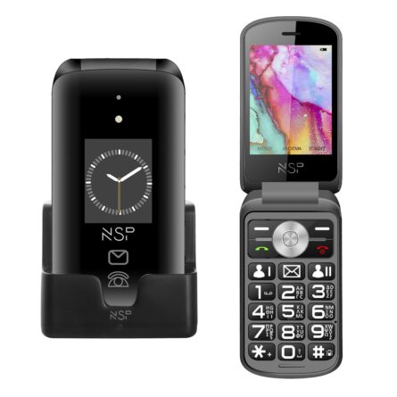 Κινητό με Πλήκτρα NSP 2700DS 2G 2.8 Flip Dual SIM Radio MP3/MP4 SOS Button Black