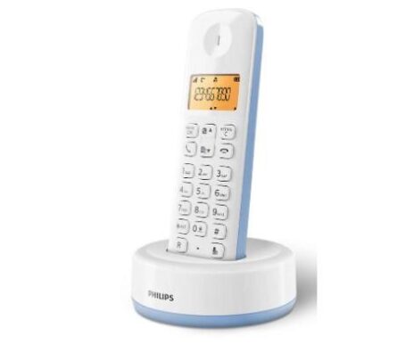 Ασύρματο Τηλέφωνο Philips D1601S-34 με Ελληνικό Μενού White-Blue