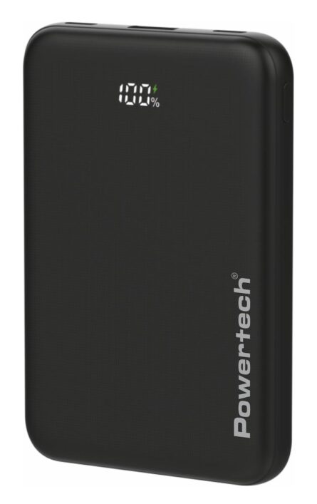 Powerbank Powertech 10000mAh 1xUSB 2xUSB-C LCD 22.5W  Black