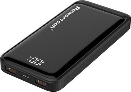 Power Bank Powertech  PT-1326 με οθόνη 10000mah 22.5w Black