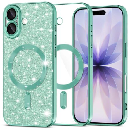 Θήκη κινητού Techsuit Luxury Glitter MagSafe for iPhone 17 Light Green